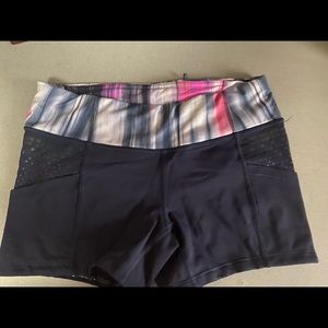 Lulu lemon shorts with colorful band